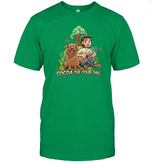 T-Shirt Stick Figure Cocoa The Tour Dog Limited