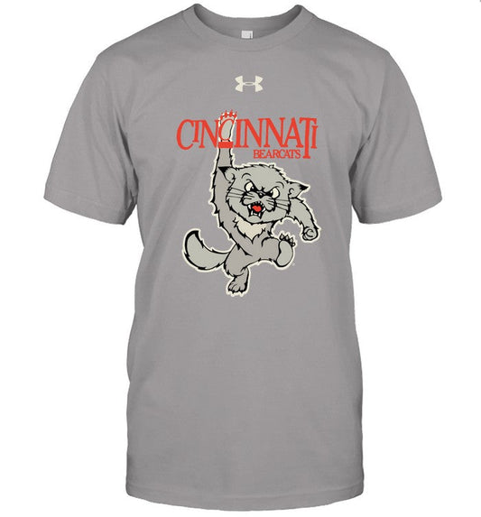 Cincinnati Bearcats Under Armour Heather Black 1990's Vault Logo All Day Cotton Tee