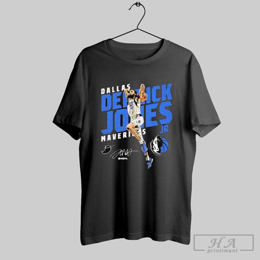 Premium Derrick Jones Jr Dallas Mavericks Slant Signature T Shirt