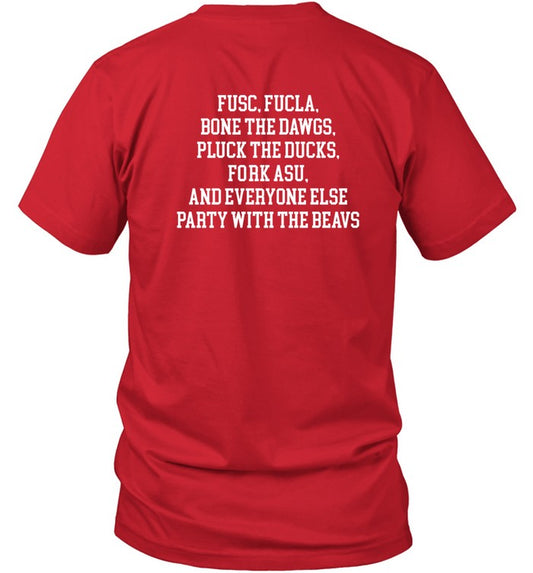 Shirt Fusc Fucla Bone The Dawgs Pluck The Ducks Fork Asu And Everyone Else Party With The Beavs