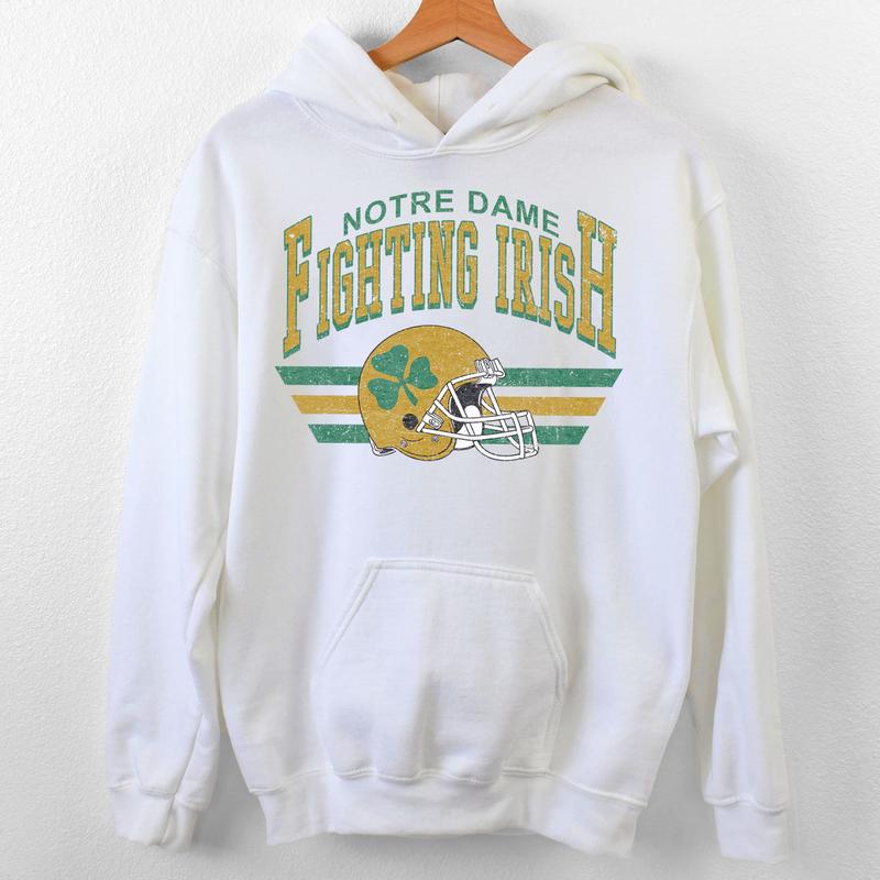 Notre Dame Fighting Irish Vintage NCAA Sweatshirt, Unisex Notre Dame Football Shirt, Classic Sport Hoodie, Fans Gift, Cotton T-Shirt, Clothes