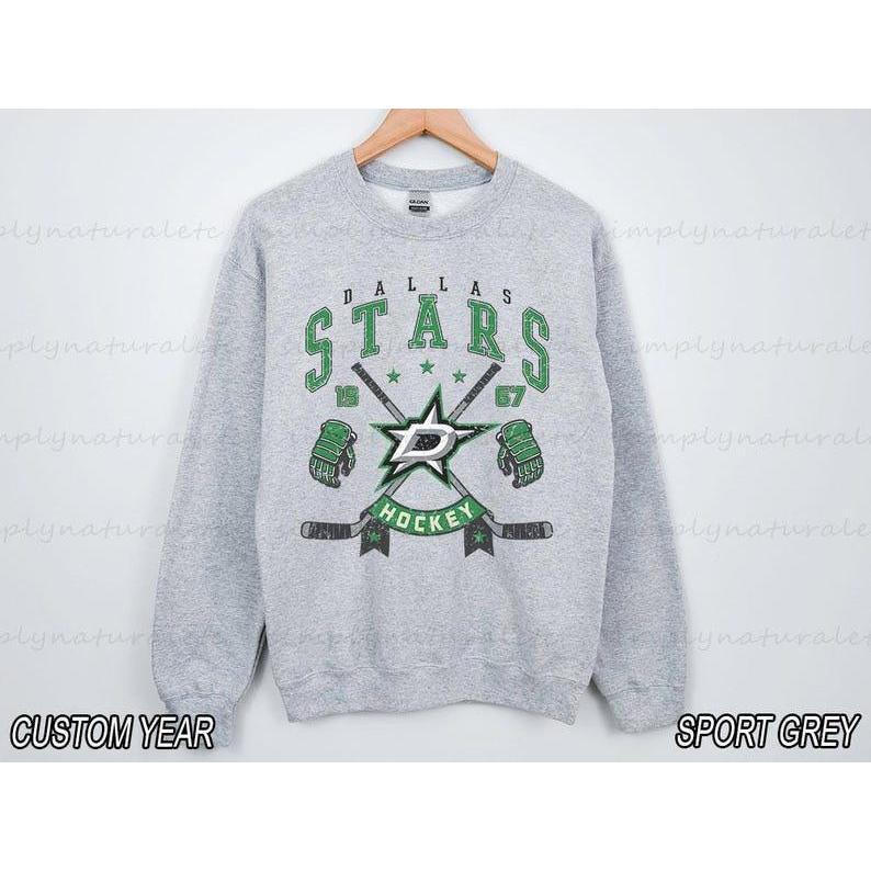 Dallas Sweatshirt Crewneck, Vintage Stars shirt, Dallas Hockeys' Fan shirt, Hockeys' Tee, Stars Sweatshirt