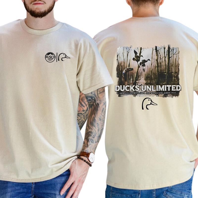 Busch Light Ducks Unlimited Shirt T-Shirt, Hunting Tee Shirt, Gift For Men, Love, Athletic, Casual Menswear, Classic Cotton Top