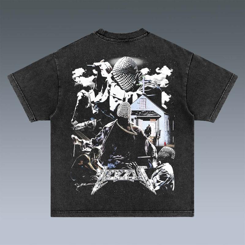 KANYE WEST BIG HEAD 2 SIDES Cotton Vintage Shirt To Match Sneaker Hiphop Clothing Rapper Merch Shirt, Hiphop Tour Concert 2024, Gift For Fan Y2K Aesthetic Hoodie Sweatshirt