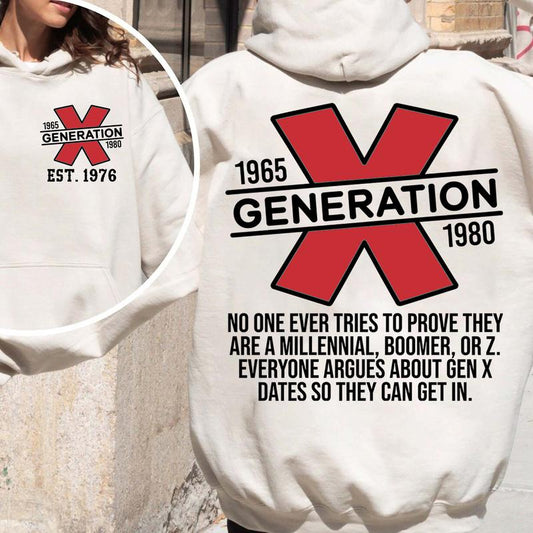 (HOODIE) Gen X customized proud member Hoodie, Customize Gen X TShirt Raised On Hose Water And Neglect T-Shirt - Vintage Inspired Funny Saying Sarcasm Quotes Shirt - Fit, Casual