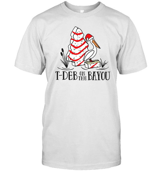Stork Cake T-Deb On The Bayou Christmas Shirt
