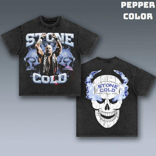 VINTAGE TEE  STONE COLD, Double Sided Prints Vintage T-Shirt, Wrestler Shirt, WWE Shirt, Graphic Tee Shirt, Unisex T-Shirt, Gift For Him, Crewneck Sho