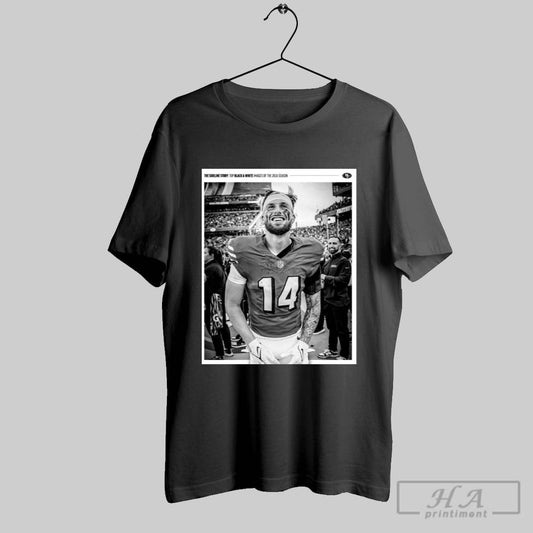 Poster San Francisco 49ers Ricky Pearsall The Sideline Story Top Black And White Images Of The 2024 Season T Shirt