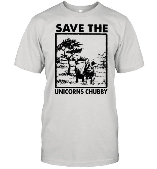Save the unicorns chubby shirt