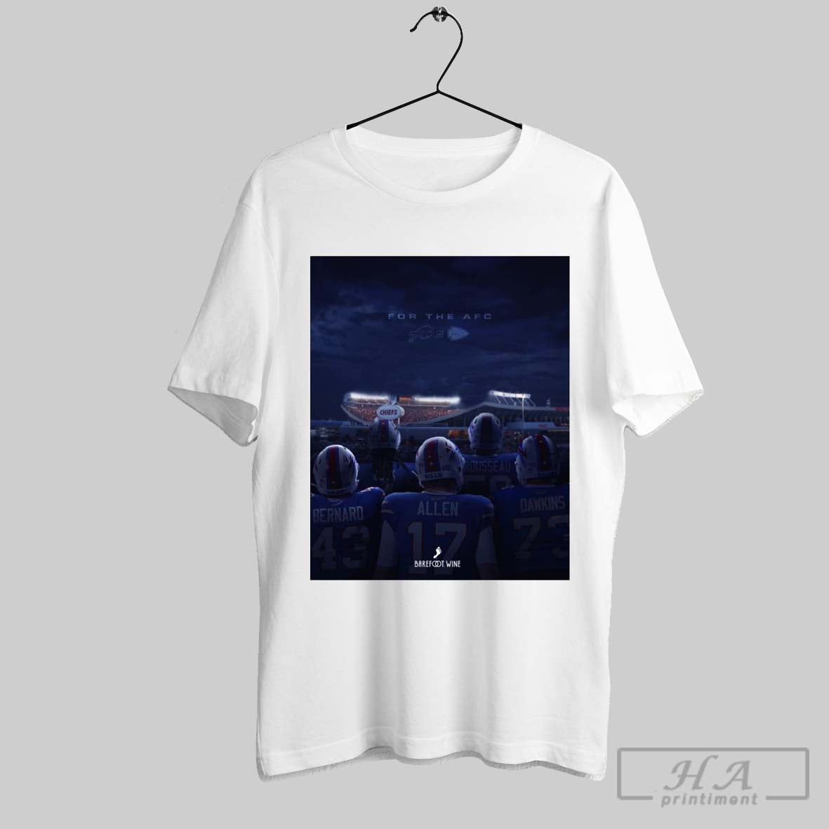 Poster For The Afc Buffalo Bills Vs Kansas City Chiefs A Trip To New Orleans Is On The Line Barefoo Twine T Shirt