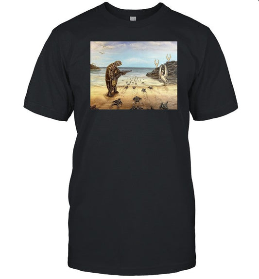 Sea Turtle Protecting His Babies From Sea Birds Limited Shirt