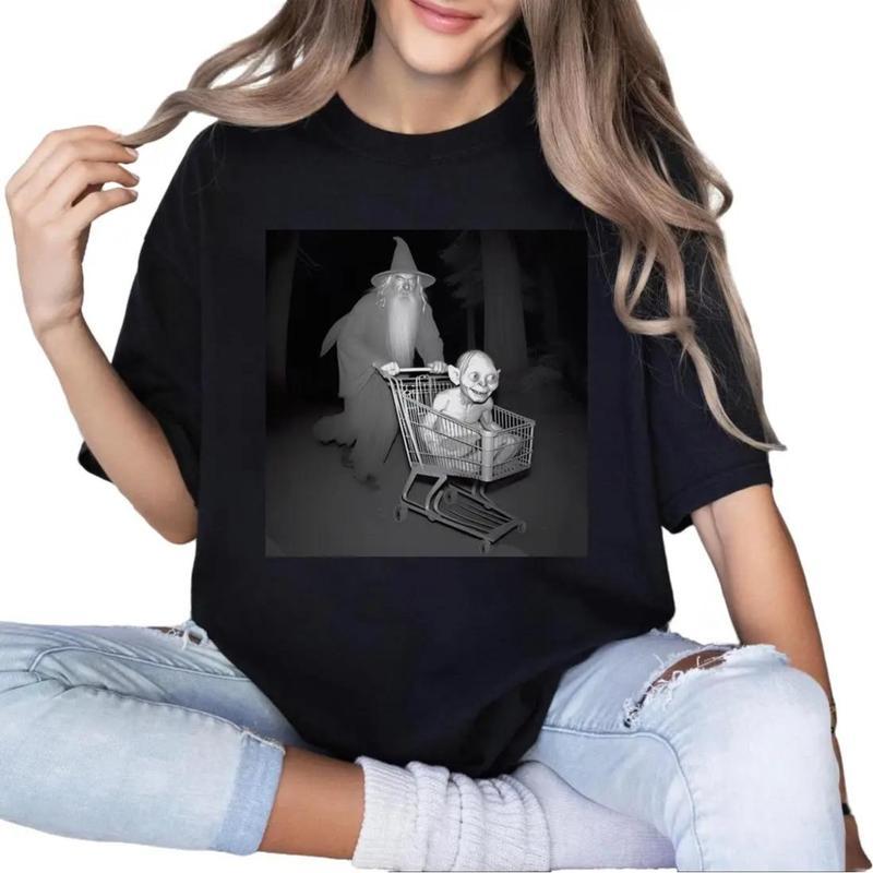 Lord Of The Rings Gandalf & Gollum Graphic Sweatshirt, Funny LOR Hoodie, Unisex Gollum Tee, Gift for Friends & Fans