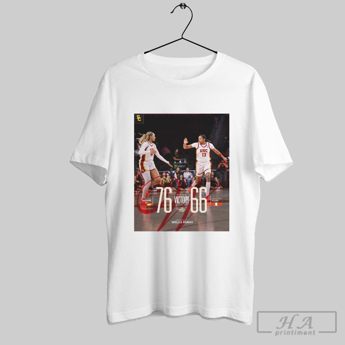 Rayah Marshall Okikiola Iriafen Victory Usc Trojans 76 66 Illinois Fighting Illini The Place To Be Senior Day Dub Poster T Shirt