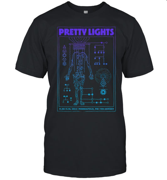 Pretty Lights Minneapolis November 8-10 2024 The Armory Concert Shirt