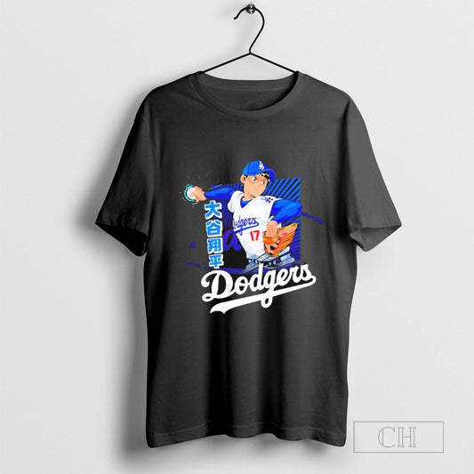 Shohei Ohtani Los Angeles Dodgers Baseball 2024 Player Anime Painting t-shirt