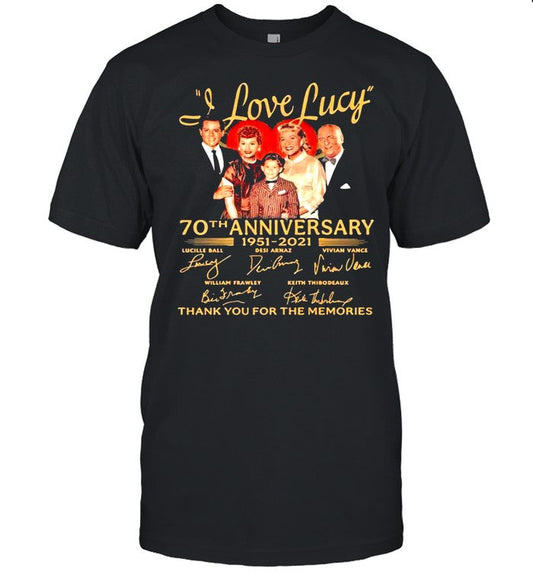 I Love You 70th Anniversary 1951 2021 Thank You For The Memories Signature shirt