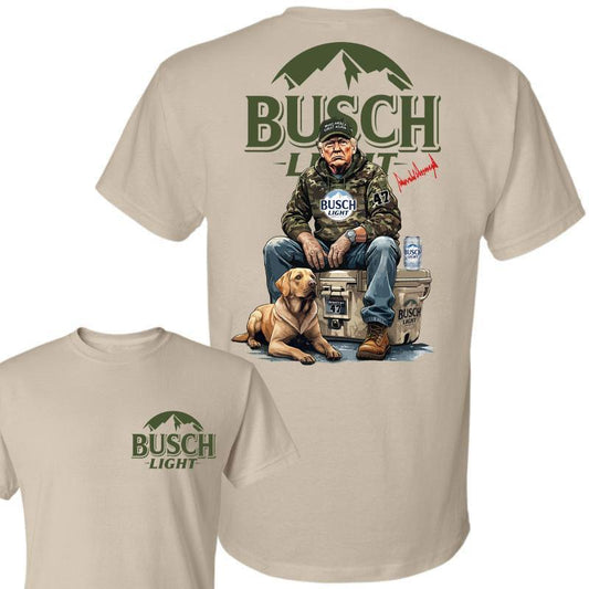 Busch Light Trump  2 Sided T-shirt , Perfect for Outdoorsmen, Perfect For Beer Enthusiasts And Casual Outings, Unisex for Men and For Women