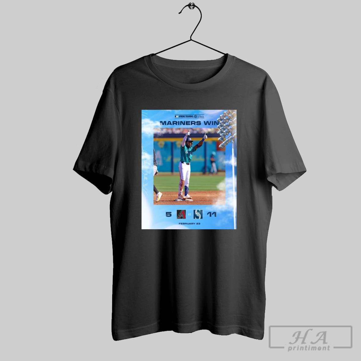 Seattle Mariners Win Arizona Diamondbacks 11 5 Score Feb 23 2025 Mlb Spring Training Poster T Shirt
