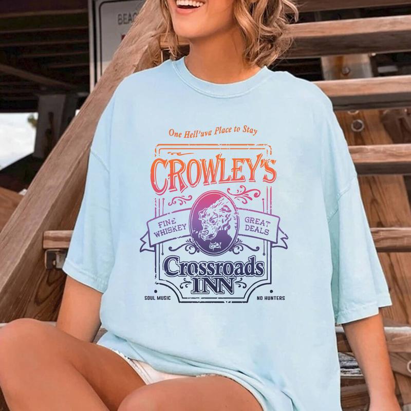 Supernatural Shirt,  Supernatural Crowley's Crossroads Inn Shirt,  Gift For Woman and Man Unisex T-Shirt Sweatshirt Hoodie