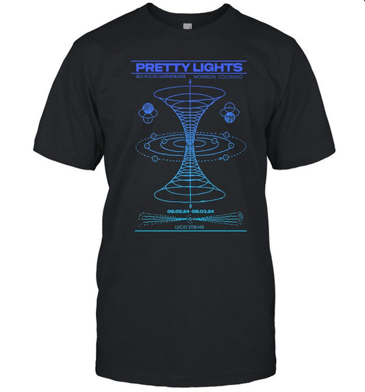 Pretty Lights August 2-3 2024 Live At Red Rocks Amphitheatre Morrison CO Concert Shirt