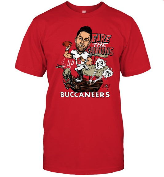 Baker Mayfield Fire The Cannons Buccaneers Caricature Shirt