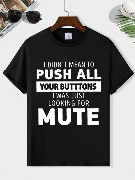 Men's Letter Print Round Neck Tee, Summer Clothes, Regular Fit Short Sleeve Crew Neck T-shirt for Summer, Graphic Tees, Men's Streetwear for Casual Wear