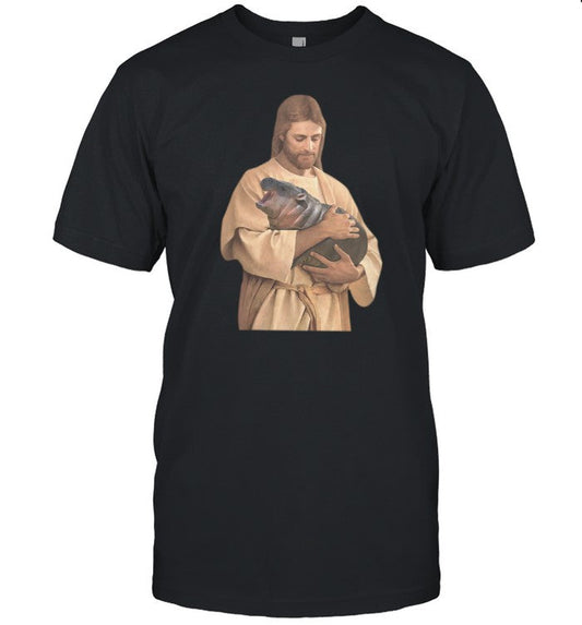 Shirtsthtgohard Jesus Moo Deng Shirt