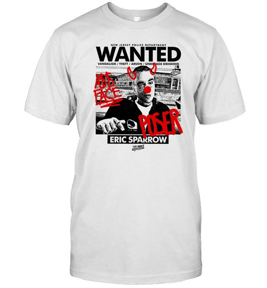 Shirt Youthxenergy Eric Sparrow New Jersey Police Department Wanted Vandalism Theft Arson Underage D