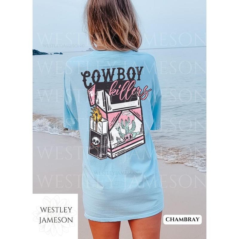 Vintage Inspired Shirt, Cowboy Killers, Western Tee, Cowboy Skull Tee, Western Graphic  T-shirt, sweater and Hoodie 2 sides