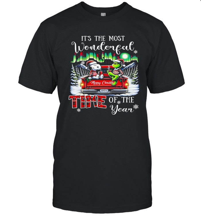 Snoopy and Grinch it's the most wonderful time of the year Christmas shirt