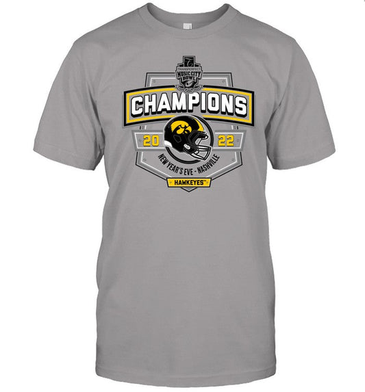 Hawkeyes Football 2022 New Year's Eve Nashvilee Champions Shirt