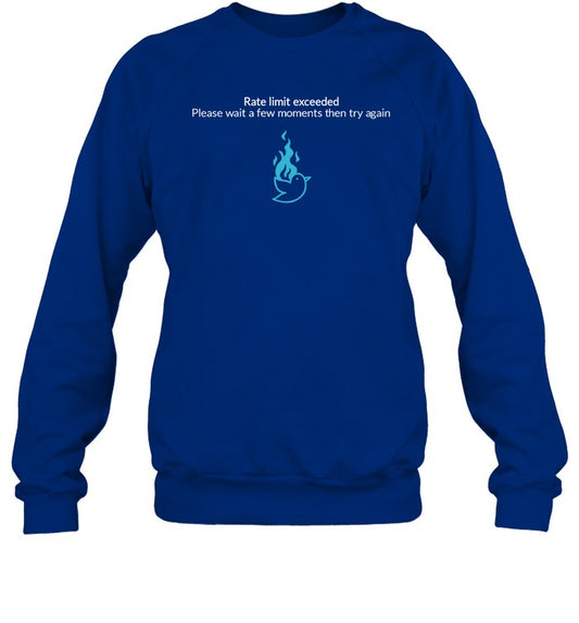 Rate Limit Exceeded Please Wait A Few Moments Then Try Again Sweatshirt