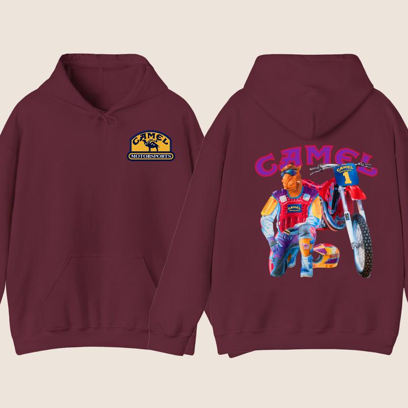 Camel Super Cross Vintage Hoodie & Crewneck, Camel Super Cross Racing 1993 Hoodie &  Sweatshirt, For Men & Women