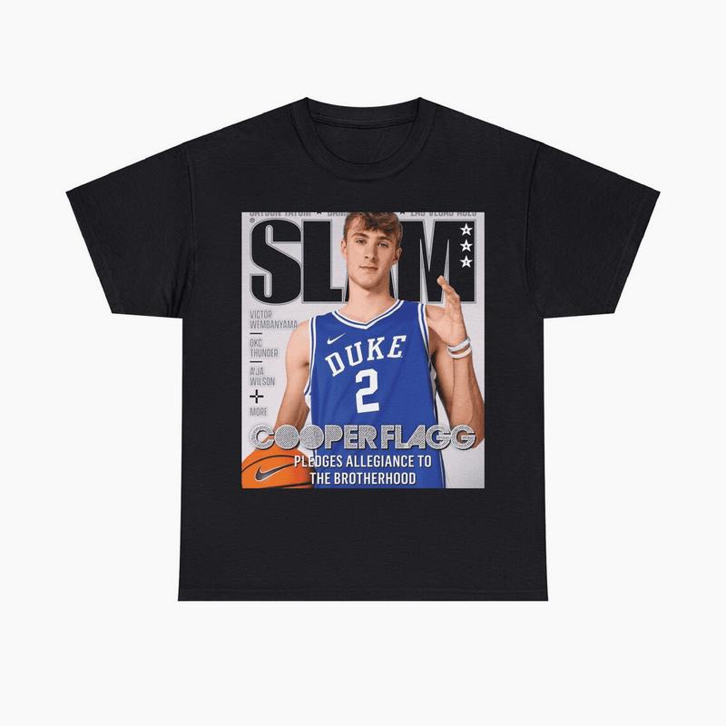 Cooper Flagg Duke Blue Devils Nba Slam Cover Tee Shirt, Shirt For Men , Women