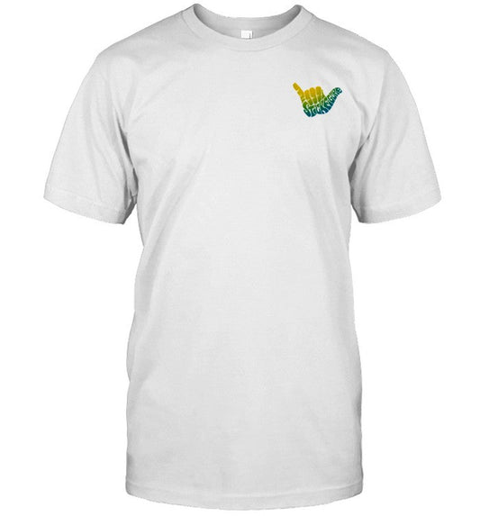 Shaka Stick Figure T-Shirt White