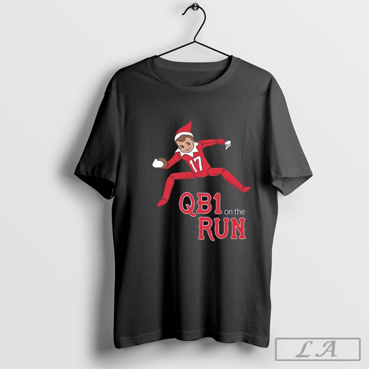 QB1 On The Run Josh Allen Buffalo Bills Christmas 2024 t-shirt