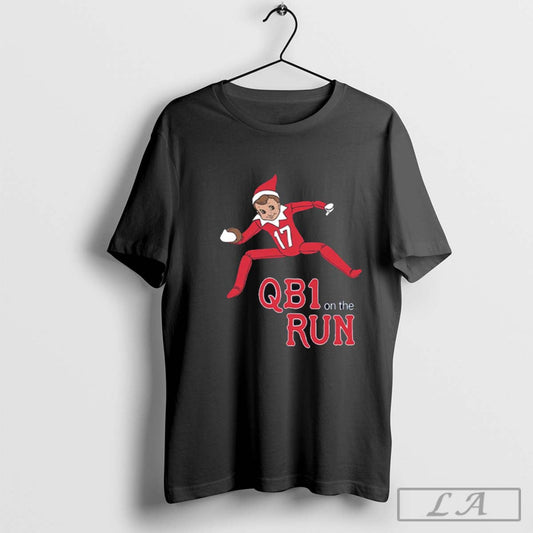 QB1 On The Run Josh Allen Buffalo Bills Christmas 2024 t-shirt