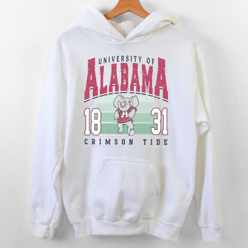Alabama Crimson Tide Vintage Football NCAA Sweatshirt - Tshirt - Hoodie, University of Alabama Unisex Football NCAA Shirt, Unisex Vintage NCAA Shirt, Classic Football Shirt, Gifts For Football Fan Sport, Cotton, Sweatshirt, Unisex Clothing