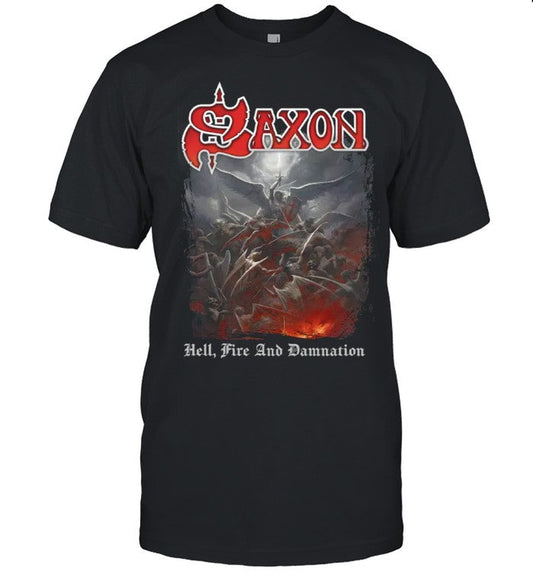 Limited Saxon Hell Fire And Damnation Shirt