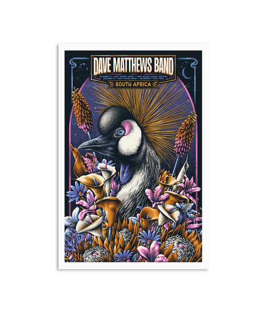 Dave Matthews Band Dec 10, 2023 Sunbet Arena at Times Square Casino, Pretoria, South Africa Poster