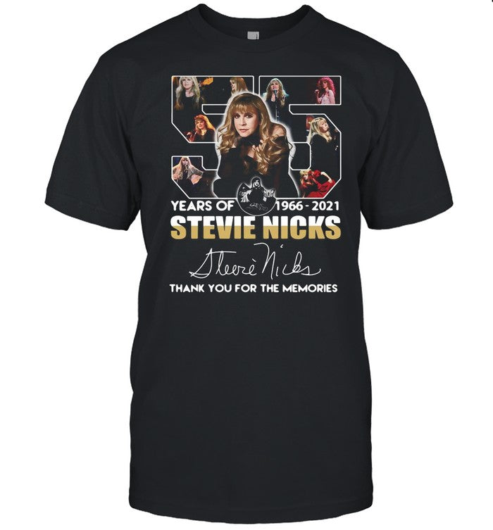 55 years of 1966 2021 Stevie Nicks signature thank you for the memories shirt_1