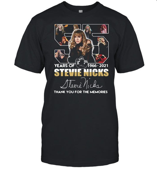 55 years of 1966 2021 Stevie Nicks signature thank you for the memories shirt_1