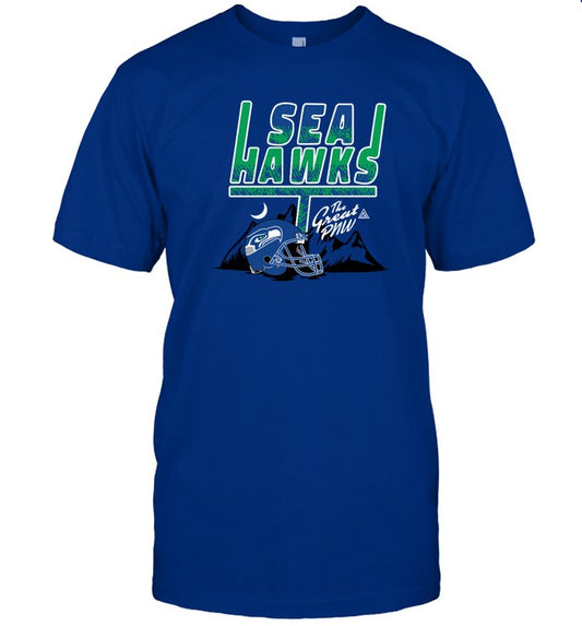 Men's Seattle Seahawks THE GREAT PNW Blue It's Good T-Shirt