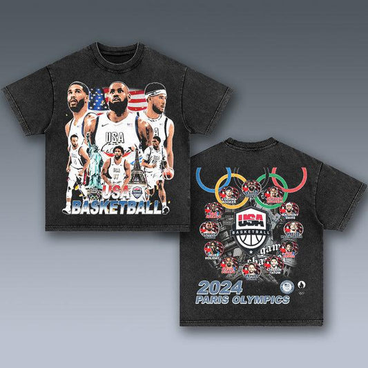 VINTAGE TEE  2024 USA BASKETBALL TEAM