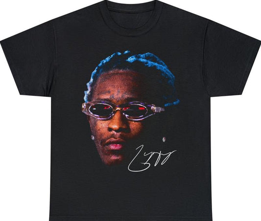 YOUNG THUG T-SHIRT  Rap Tee Concert Merch Kanye Thugger Slime Season  Green Rare Hip Hop Graphic Print
