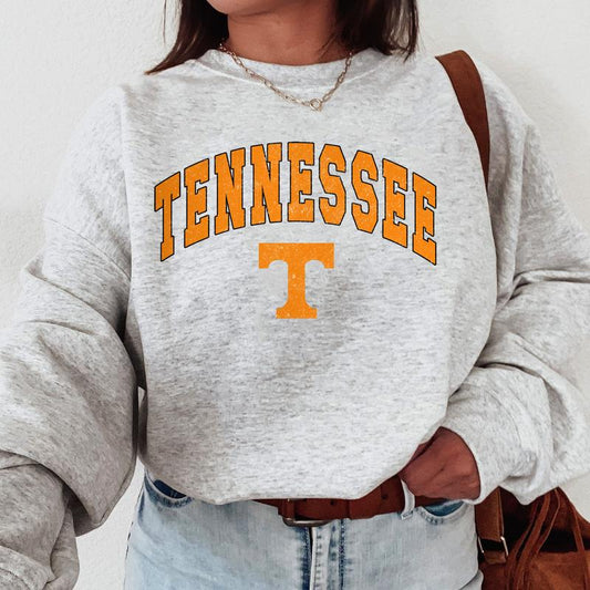 Tennessee Volunteers Vintage Football NCAA Trendy Sweatshirt, University of Tennessee Unisex Football NCAA Shirt, Gift For Men, Gift For Girls, Crewneck, Cotton, Sweaters, Pullover
