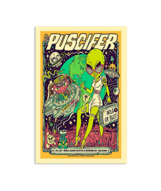 Puscifer New Orleans, Oct 28th 2022, Mahalia Jackson Theater Louisiana Poster