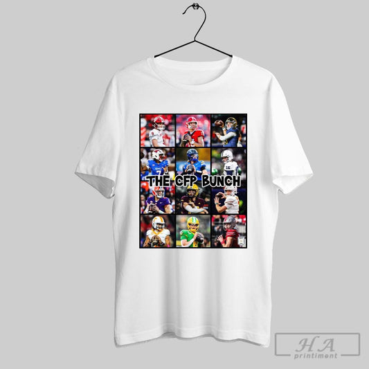 Poster The Cfp Bunch The Qbs Of The Cfp Indiana Notre Dame Smu Penn State Clemson Texas Tennessee Ohio State T Shirt