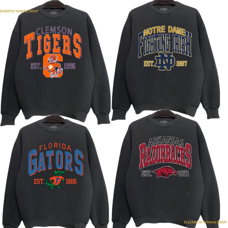 Vintage Sport Teams NCAA Est Collection Unisex Crewneck Sweatshirt, Graphic Team Est Collection Sweatshirt, Gift For NCAA Fans