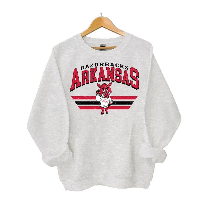 Vintage College All Team NCAA Classic Sport Sweatshirt for Men Long Sleeve Raglan Crewneck Cotton Casual Sweatshirt